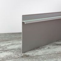Плинтус крытого монтажа серебро RSP 80