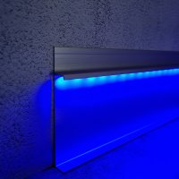 Алюминиевый плинтус теневой BS80х13 мм